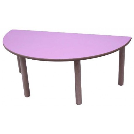 MESA INFANTIL MADERA SEMICIRCULO 120X60 CMS