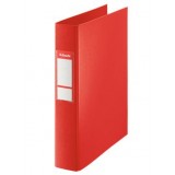 (L) CARPETA PLASTICO 2 ANILLAS MIXTA 40 MM ROJA