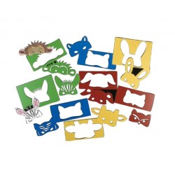 (L) PLANTILLAS DOBLES DE ANTIFACES 15X30 CMS 8 UDS