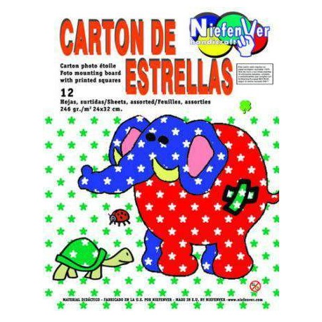 CARTULINA ESTRELLAS 24X32 COLORES NORMALES B/12H