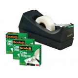 (L) CINTA ADHESIVA 33X19 SCOTCH 3 R +PORTARROLLOS