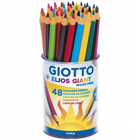 LAPIZ COLOR GIOTTO GIANT BOTE 48 UDS SURTIDOS