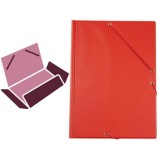 CARPETA DE GOMAS Y SOLAPAS FOLIO PVC ROJA