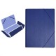 CARPETA DE GOMAS Y SOLAPAS FOLIO PVC AZUL MARINO