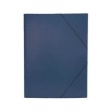 CARPETA GOFRADO FOLIO CON SOLAPAS AZUL