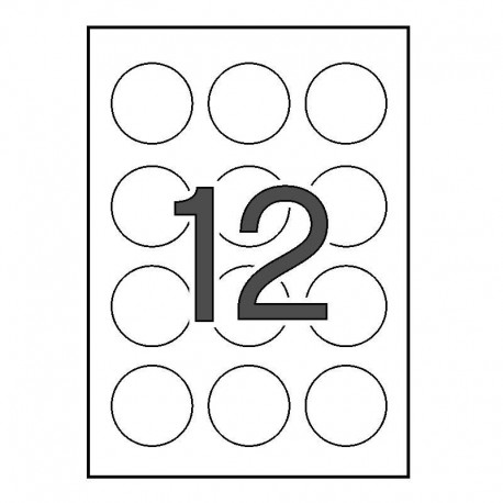 ETIQUETA ILC APLI 1244 REDONDA 60 MM DIAMETRO 