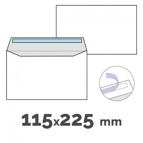 SOBRE AMERICANO 115X225 C/500 UDS AUTOADHESIVO