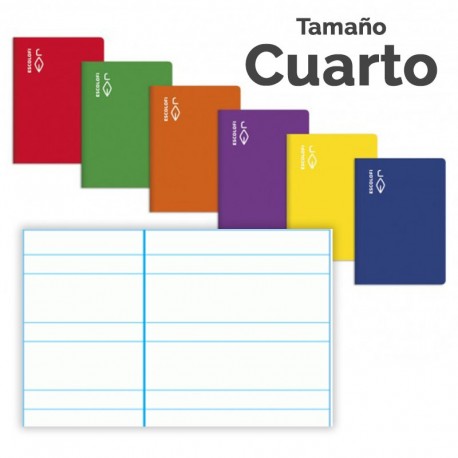 LIBRETA CUARTO ESCOLOFI 32H PAUTA 3,5