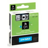 (L) CINTA DYMO D1 12MM X 7M NEGRO/TRANSPAR 45010