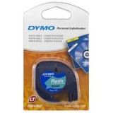 CINTA DYMO LETRATAG 12MM PLASTICO NEGRO/VERD 91204