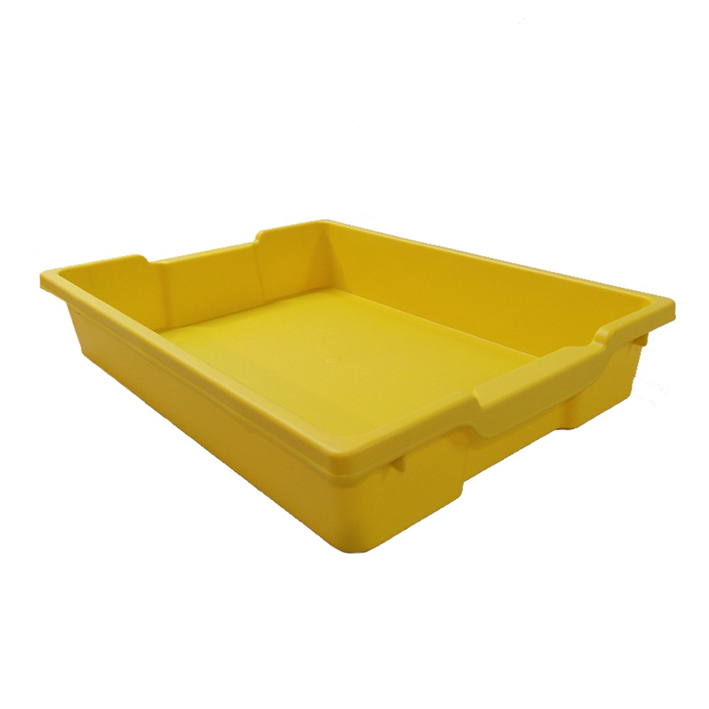 Jeanoko Bandeja de servir, bandeja rectangular de plástico resistente al  deslizamiento multiusos gruesa para comedor (amarillo)