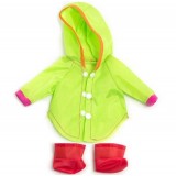 (L) TRAJE LLUVIA CON BOTAS PARA MUÑECOS DE 32 CM