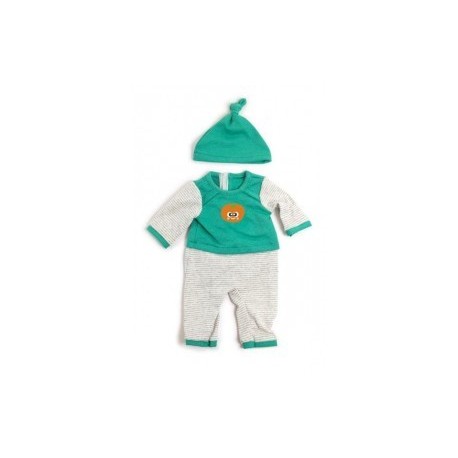 PIJAMA FRIO VERDE RAYAS PARA MUÑECOS DE 38-40 CM