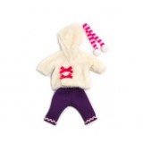 (L) CONJUNTO FRIO PELO BLANCO PARA MUÑECOS DE 32 C