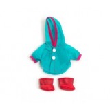 (L) TRAJE LLUVIA CON BOTAS PARA MUÑECOS DE 21 CM