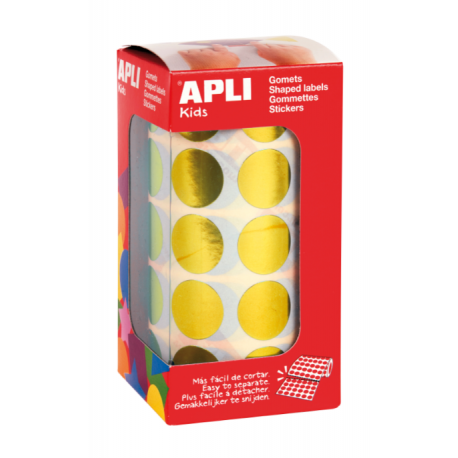 GOMETS APLI CIRCULOS 20 MM AMARILLO METAL 12047