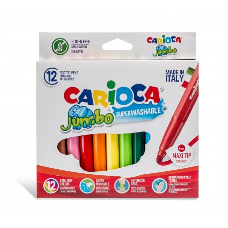 ROTULADOR CARIOCA JUMBO 12 COLORES SURTIDOS