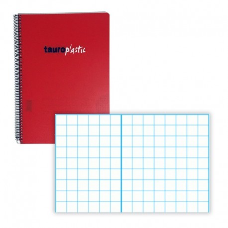 CUADERNO FOLIO POLIP 80H 90G CUAD 4X4 ROJO