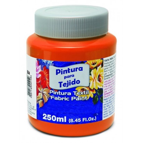 PINTURA TEXTIL ESCOLAR 250 ML NARANJA