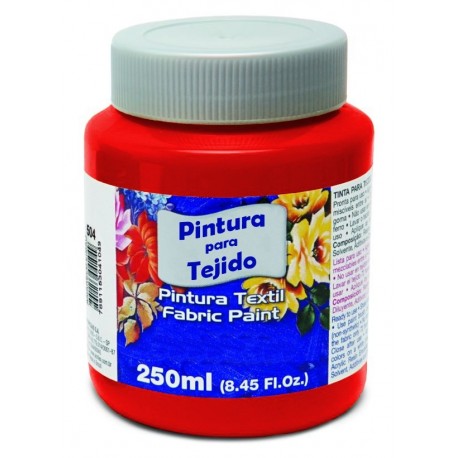 PINTURA TEXTIL ESCOLAR 250 ML ROJA