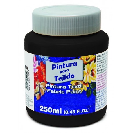 PINTURA TEXTIL ESCOLAR 250 ML NEGRO