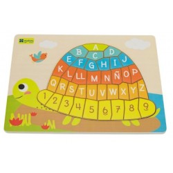 ENCAJE PUZZLE TORTUGA LETRAS Y NUMEROS