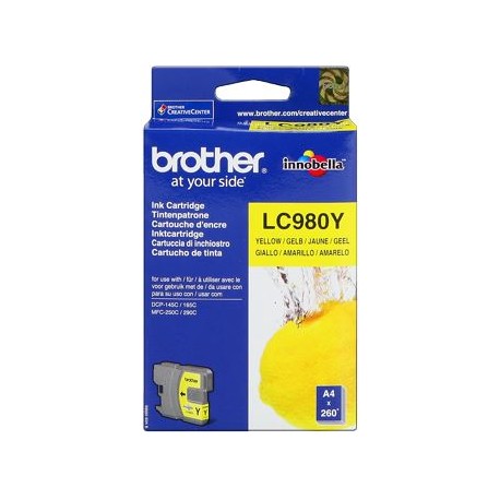 CARTUCHO ORIGINAL BROTHER LC980 - AMARILLO