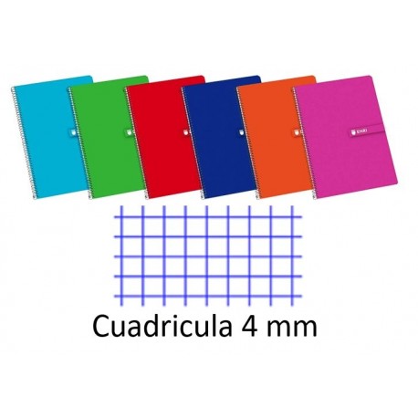 CUADERNO ENRI FOLIO TAPA DURA 80H CUADRICULA