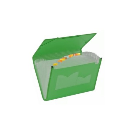 CARPETA CLASIFICADORA PLASTICO GOMAS VERDE