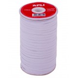 GOMA ELASTICA PLANA BLANCA 5MM ROLLO 100 METROS