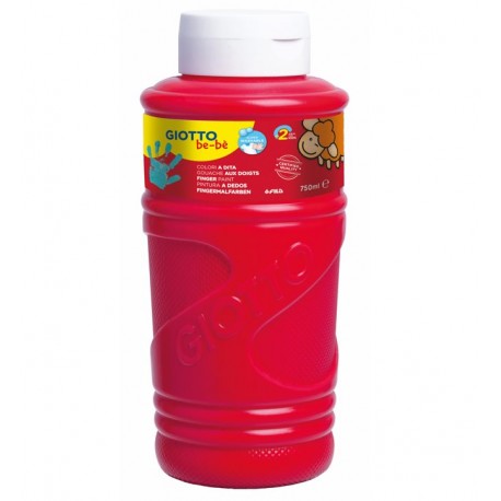 PINTURA DEDOS GIOTTO BOTELLA 750 ML ROJO