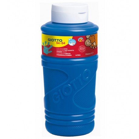 PINTURA DEDOS GIOTTO BOTELLA 750 ML AZUL