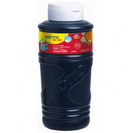 PINTURA DEDOS GIOTTO BOTELLA 750 ML NEGRO