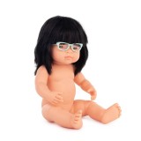 BABY NIÑA ASIATICA 38 CMS CON GAFAS