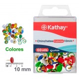 CHINCHETAS DE COLORES CAJA 60 UDS. 