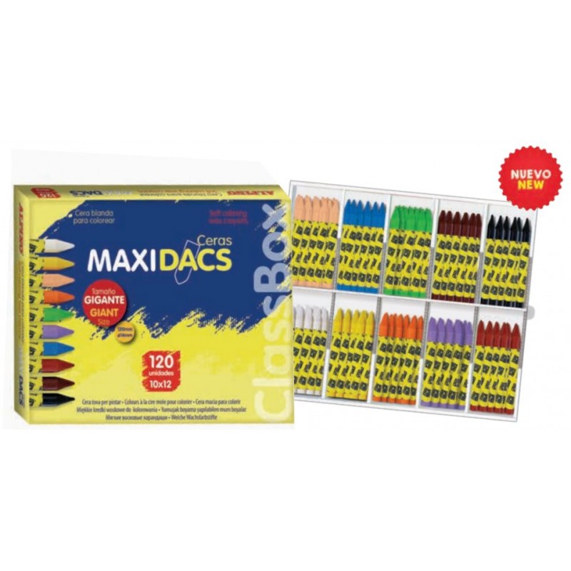 Lapices de Cera Alpino Maxidacs Caja de 15 Colores Surtidos