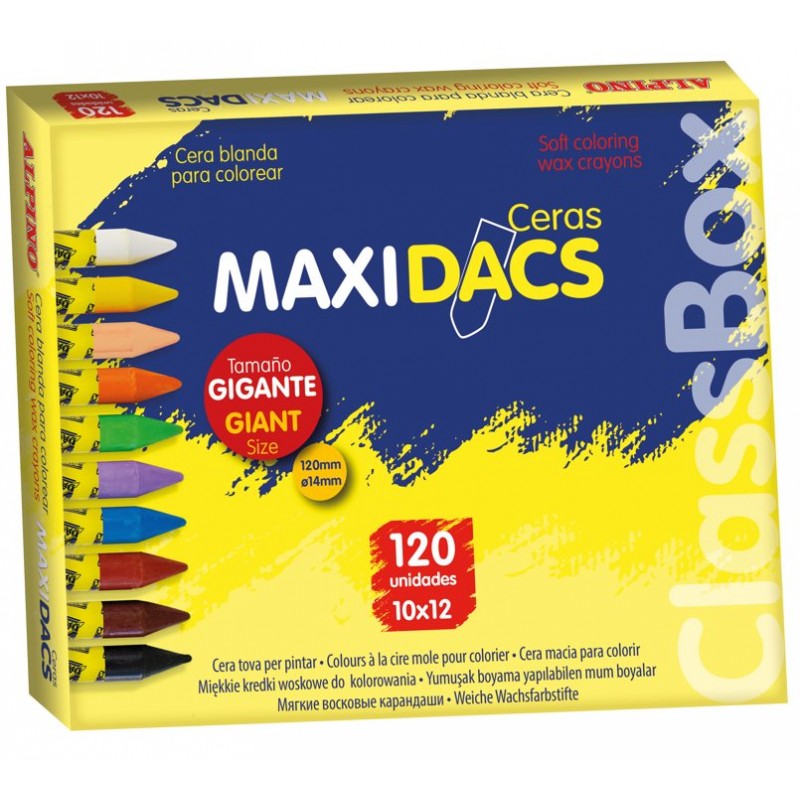 Lapices de Cera Alpino Maxidacs Caja de 15 Colores Surtidos