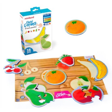 SET 6 PUZZLES SILUETAS FRUTAS