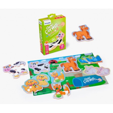 SET 6 PUZZLES SILUETAS ANIMALES