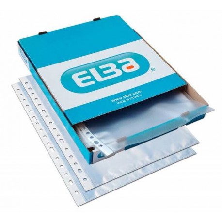 FUNDA MULTITALADRO ELBA FOLIO CRISTAL C/100 UDS