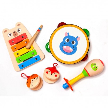 SET MUSICA INFANTIL MADERA