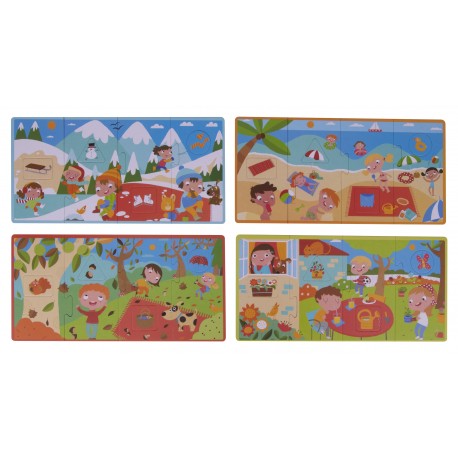 SET 4 PUZZLES ASOCIACION XXL LAS ESTACIONES