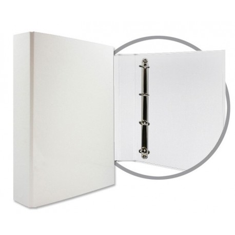 CARPETA FORRADA A4 4 ANILLAS 40MM BLANCA