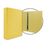 CARPETA FORRADA A4 4 ANILLAS 40MM AMARILLA