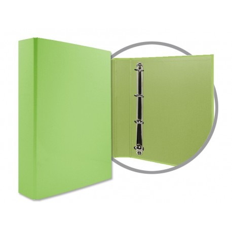 CARPETA FORRADA A4 4 ANILLAS 40MM VERDE CLARO