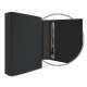 CARPETA FORRADA A4 4 ANILLAS 40MM NEGRO