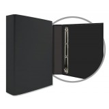 CARPETA FORRADA A4 4 ANILLAS 40MM NEGRO