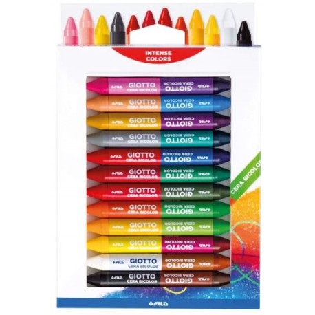 CERAS GRUESAS GIOTTO MAXI DUO 12 UDS / 24 COLORES