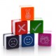 SELLOS DE MOTIVACION CON ICONOS PACK 6 UDS