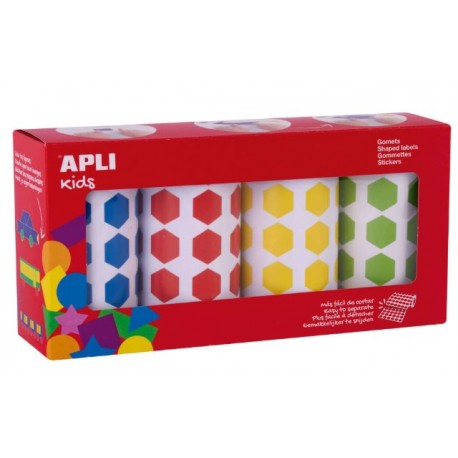 GOMETS APLI HEXAGONOS 20 MM PACK 4 COLORES